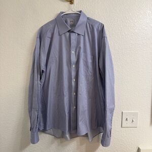 Ike Behar Cotton Dress Shirt Size 36/37 17 1/2